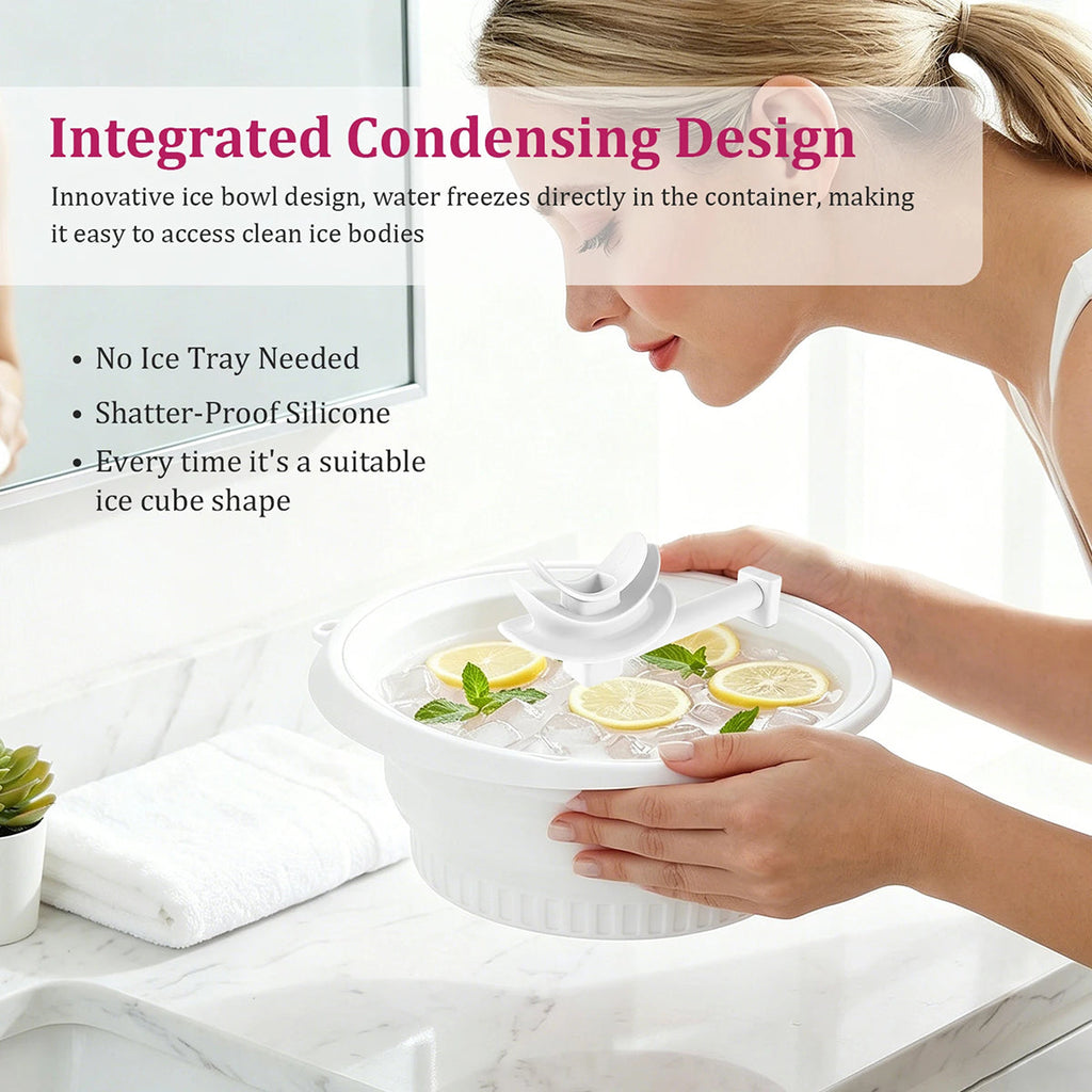 Vadem Face Ice Bath with Breathing Tube Collapsible Skin Icing Basin