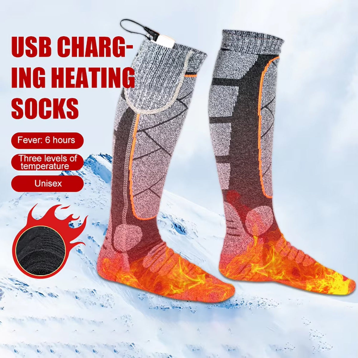 SkiHeati Heated Ski Socks